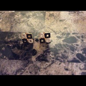 Black and white great design earrings